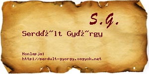Serdült György névjegykártya