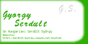 gyorgy serdult business card