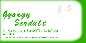 gyorgy serdult business card